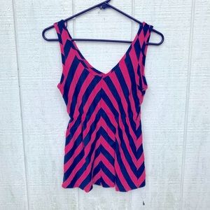 Striped sleeveless top